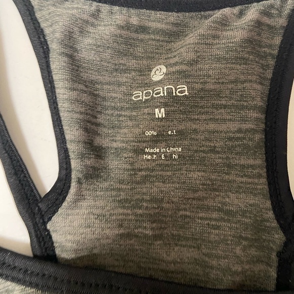 Apana Grey and Black workout tank women’s size medium - Picture 6 of 6